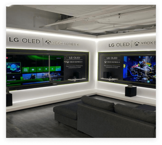 LG OLEDディスプレイエリア