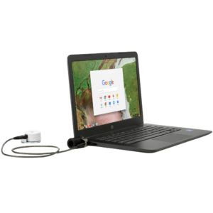 K ラップトップ・コンピューターに接続されたロック・セキュリティー